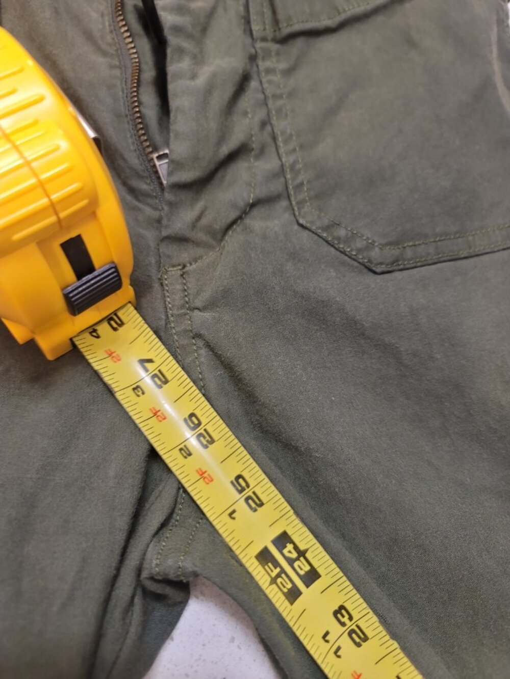Anthropologie Maeve Colette Wide Leg Pants Olive Green Linen Size 24 High Rise - Picture 7 of 7